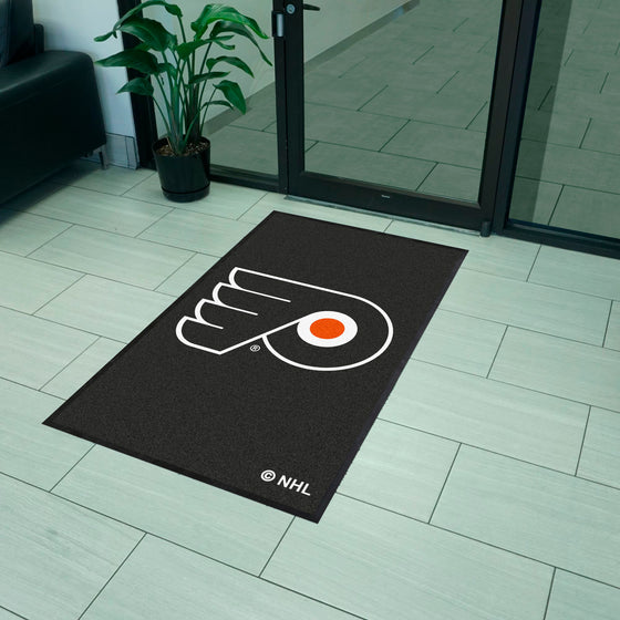 Philadelphia Flyers 3X5 High-Traffic Mat with Durable Rubber Backing - Portrait Orientation