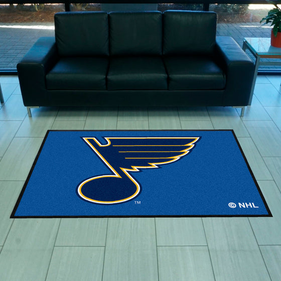 St. Louis Blues 4X6 High-Traffic Mat with Durable Rubber Backing - Landscape Orientation