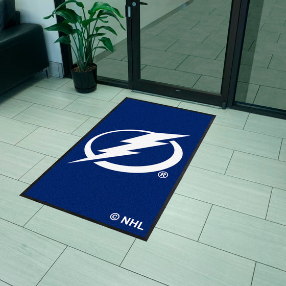 Tampa Bay Lightning 3X5 High-Traffic Mat with Durable Rubber Backing - Portrait Orientation