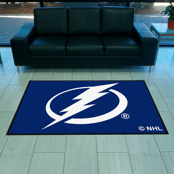 Tampa Bay Lightning 4X6 High-Traffic Mat with Durable Rubber Backing - Landscape Orientation