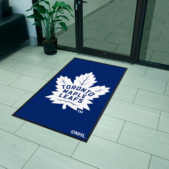Toronto Maple Leafs 3X5 High-Traffic Mat with Durable Rubber Backing - Portrait Orientation