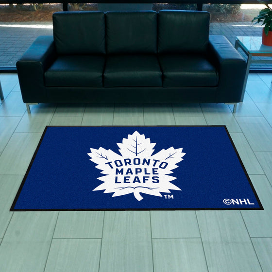 Toronto Maple Leafs 4X6 High-Traffic Mat with Durable Rubber Backing - Landscape Orientation
