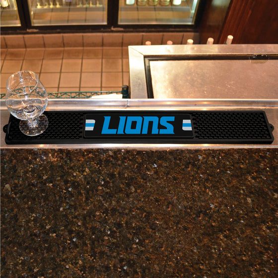 Detroit Lions Bar Drink Mat - 3.25in. x 24in.