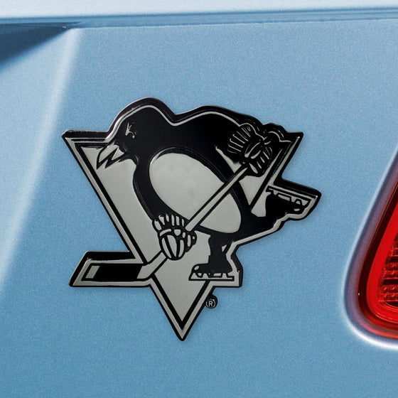 Pittsburgh Penguins 3D Chrome Metal Emblem