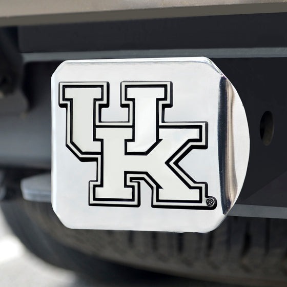Kentucky Wildcats Chrome Metal Hitch Cover with Chrome Metal 3D Emblem