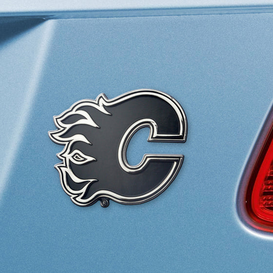 Calgary Flames 3D Chrome Metal Emblem