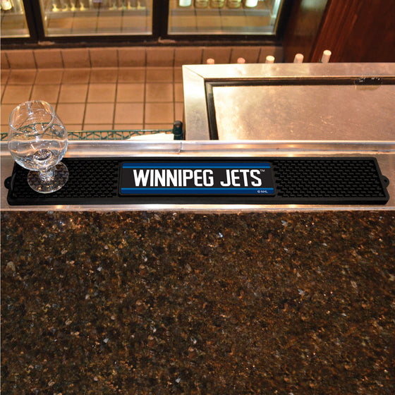 Winnipeg Jets Bar Drink Mat - 3.25in. x 24in.