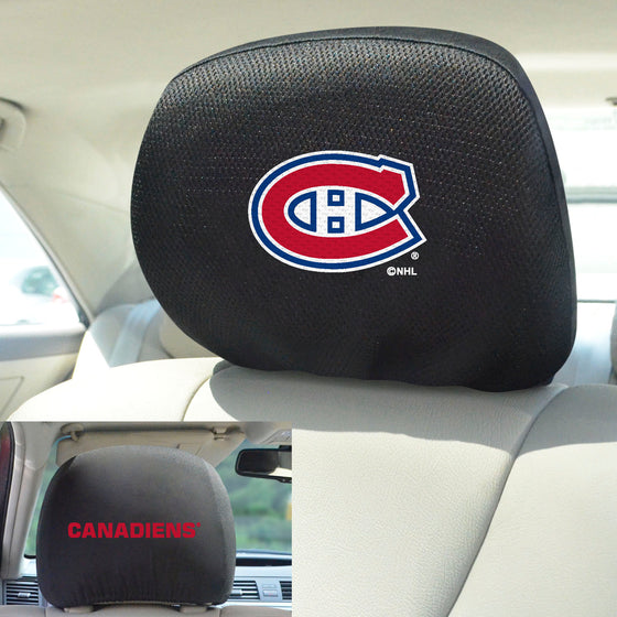 Montreal Canadiens Embroidered Head Rest Cover Set - 2 Pieces