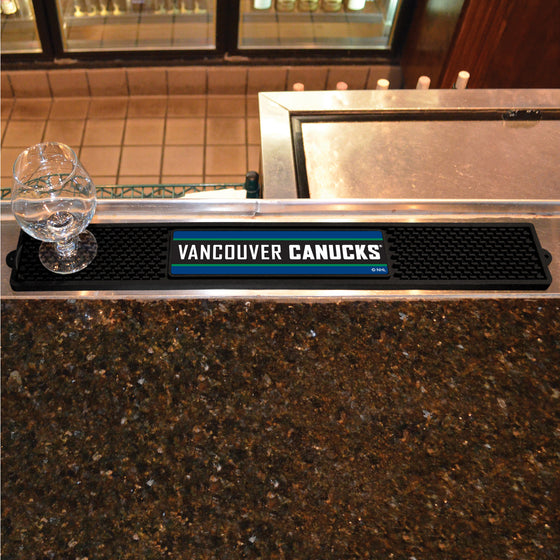 Vancouver Canucks Bar Drink Mat - 3.25in. x 24in.
