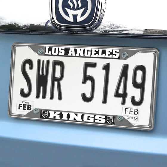 Los Angeles Kings Chrome Metal License Plate Frame, 6.25in x 12.25in