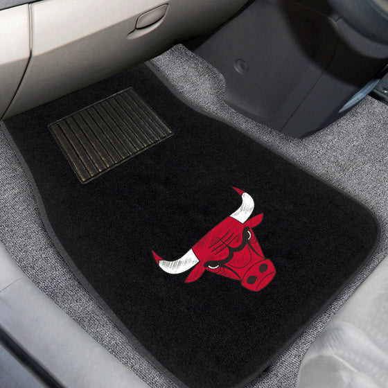 Chicago Bulls Embroidered Car Mat Set - 2 Pieces