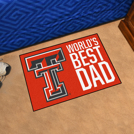 Texas Tech Red Raiders Starter Mat Accent Rug - 19in. x 30in. World's Best Dad Starter Mat