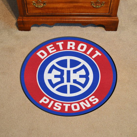 Detroit Pistons Roundel Rug - 27in. Diameter