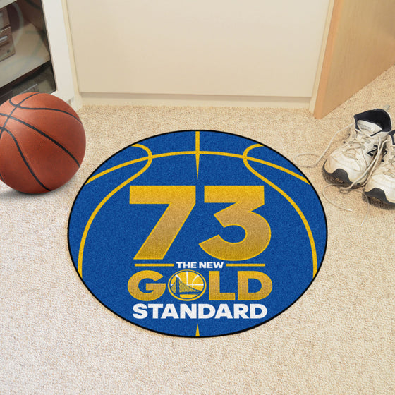 Golden State Warriors - 73 Basketball Rug - 27in. Diameter