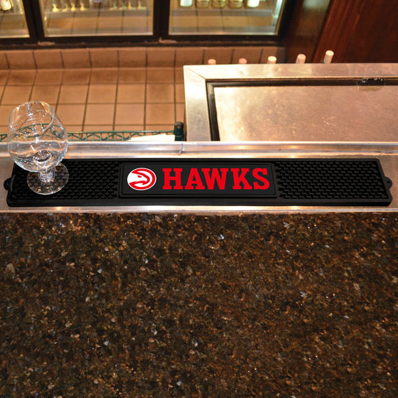 Atlanta Hawks Bar Drink Mat - 3.25in. x 24in.