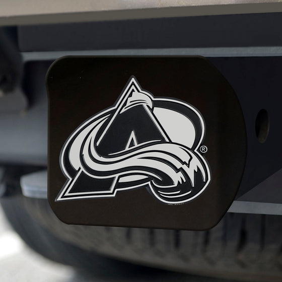 Colorado Avalanche Black Metal Hitch Cover with Metal Chrome 3D Emblem