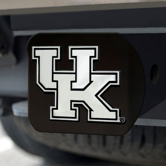 Kentucky Wildcats Black Metal Hitch Cover with Metal Chrome 3D Emblem