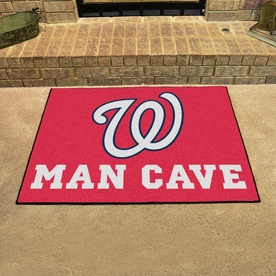 Washington Nationals Man Cave All-Star Rug - 34 in. x 42.5 in.