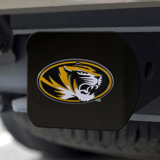 Missouri Tigers Black Metal Hitch Cover - 3D Color Emblem