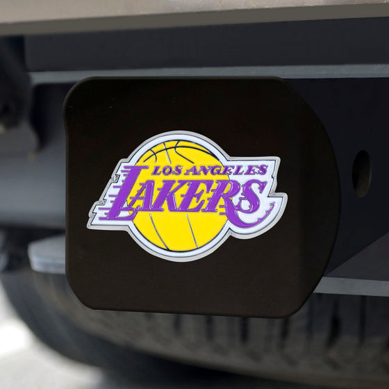 Los Angeles Lakers Black Metal Hitch Cover - 3D Color Emblem