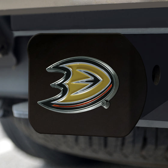 Anaheim Ducks Black Metal Hitch Cover - 3D Color Emblem