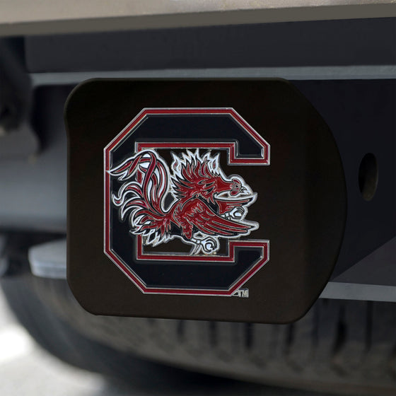 South Carolina Gamecocks Black Metal Hitch Cover - 3D Color Emblem