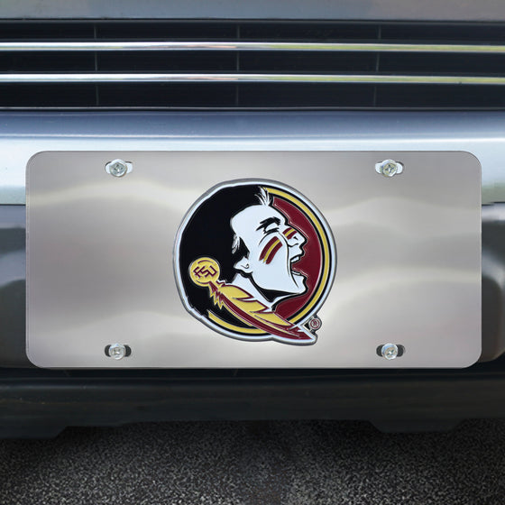 Florida State Seminoles 3D Stainless Steel License Plate