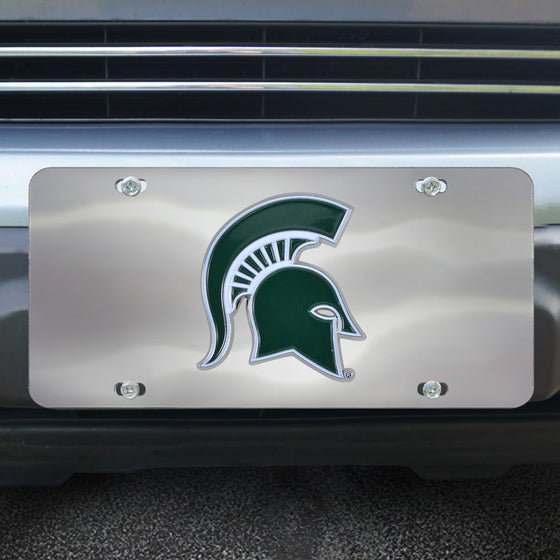 Michigan State Spartans 3D Stainless Steel License Plate
