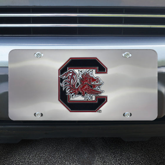 South Carolina Gamecocks 3D Stainless Steel License Plate