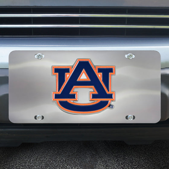 Auburn Tigers 3D Stainless Steel License Plate