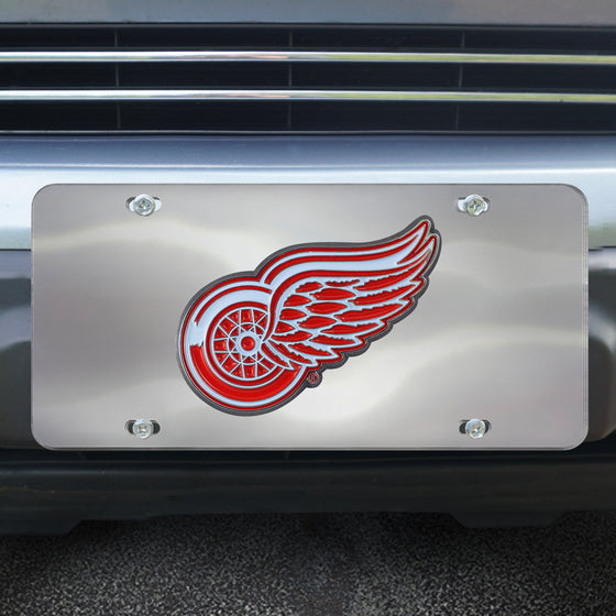 Detroit Red Wings 3D Stainless Steel License Plate