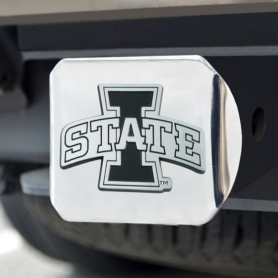 Iowa State Cyclones Chrome Metal Hitch Cover with Chrome Metal 3D Emblem
