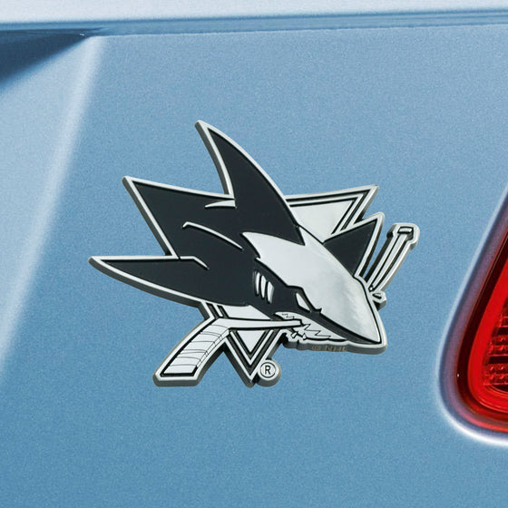 San Jose Sharks 3D Chrome Metal Emblem