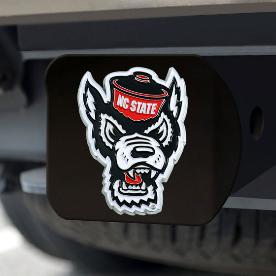 NC State Wolfpack Black Metal Hitch Cover - 3D Color Emblem