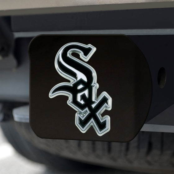 Chicago White Sox Black Metal Hitch Cover - 3D Color Emblem