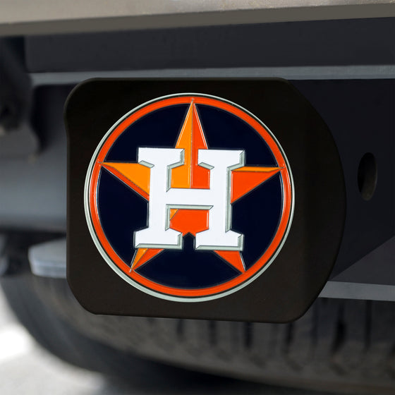 Houston Astros Black Metal Hitch Cover - 3D Color Emblem
