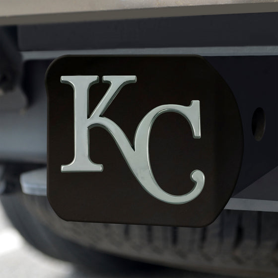 Kansas City Royals Black Metal Hitch Cover with Metal Chrome 3D Emblem