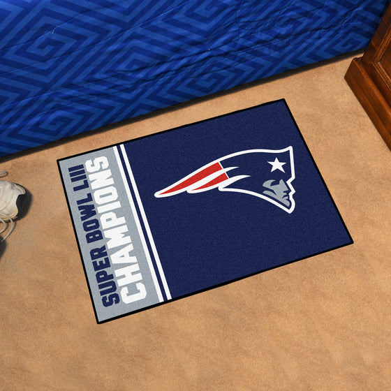 New England Patriots Dynasty Starter Mat Accent Rug - 19in. x 30in., 2019 Super Bowl LIII Champions 