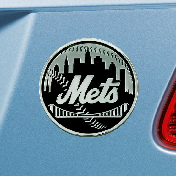 New York Mets 3D Chrome Metal Emblem