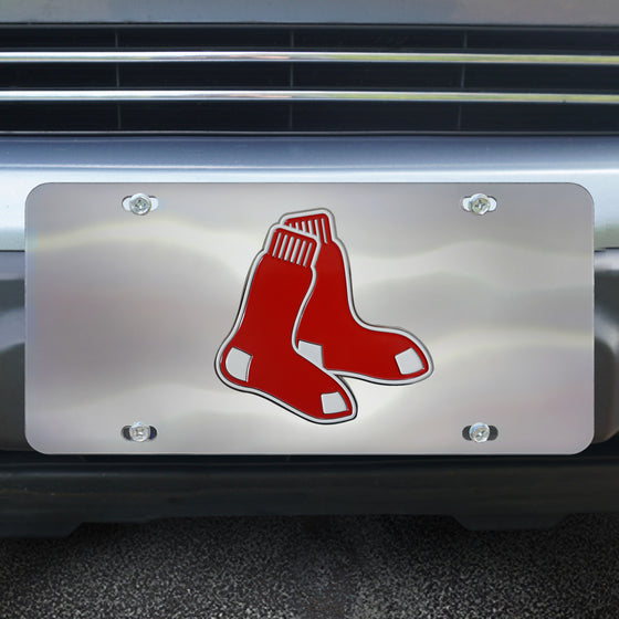 Boston Red Sox 3D Stainless Steel License Plate