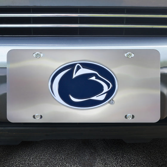 Penn State Nittany Lions 3D Stainless Steel License Plate