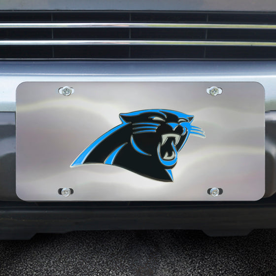 Carolina Panthers 3D Stainless Steel License Plate