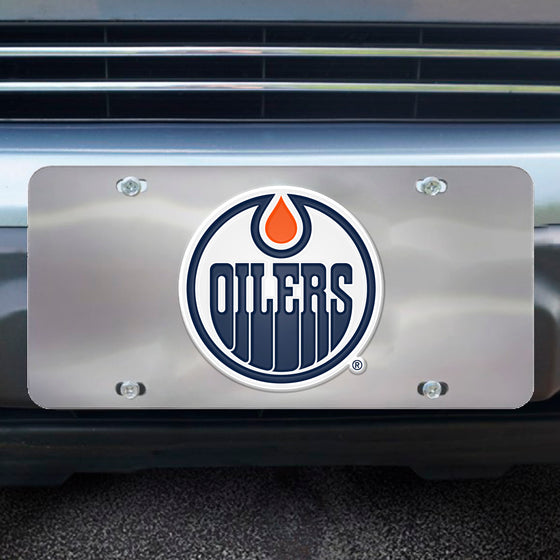Edmonton Oilers 3D Stainless Steel License Plate