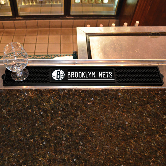Brooklyn Nets Bar Drink Mat - 3.25in. x 24in.