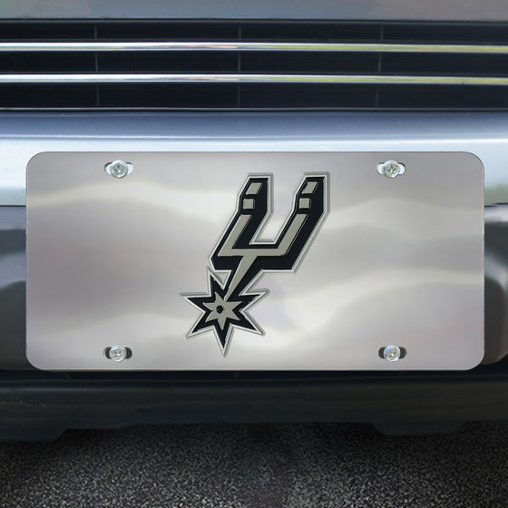 San Antonio Spurs 3D Stainless Steel License Plate