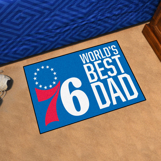 Philadelphia 76ers Starter Mat Accent Rug - 19in. x 30in. World's Best Dad Starter Mat