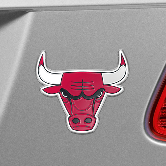 Chicago Bulls Heavy Duty Aluminum Embossed Color Emblem