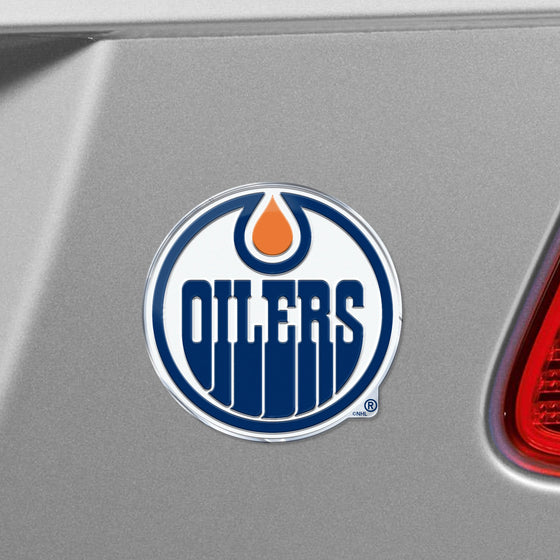 Edmonton Oilers Heavy Duty Aluminum Embossed Color Emblem