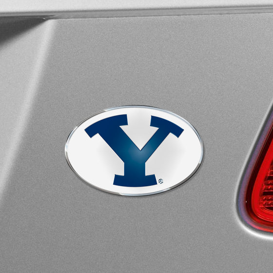 BYU Cougars Heavy Duty Aluminum Embossed Color Emblem