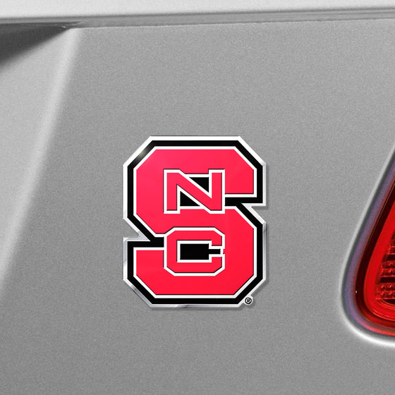 NC State Wolfpack Heavy Duty Aluminum Embossed Color Emblem